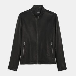 Morvek Zip Leather Jacket from Theory M